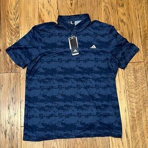 adidas Men’s Navy Pixel Camouflage Polo